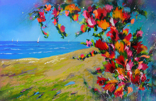 Greek landscape von Irini Karpikioti, Malerei kaufen auf Singulart