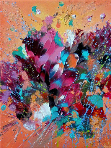Bouquet of Flowers by Irini Karpikioti, Painting for Sale on Singulart