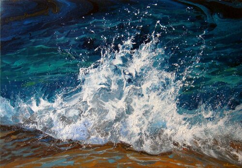 Waves by Irini Karpikioti, Painting for Sale on Singulart