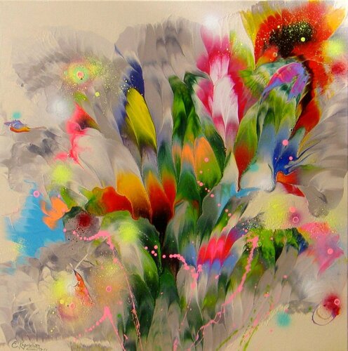Flowers of the Sun by Irini Karpikioti, Painting for Sale on Singulart