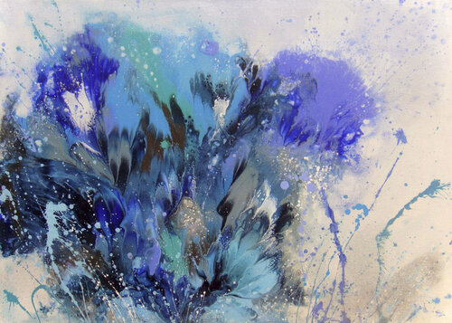 Blue Composition di Irini Karpikioti, Pittura in vendita su Singulart