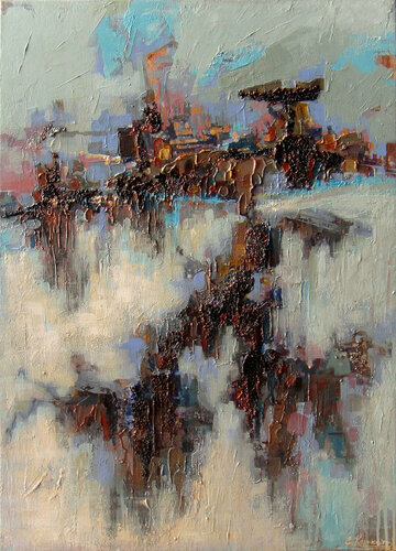 Abstract Landscape di Irini Karpikioti, Pittura in vendita su Singulart