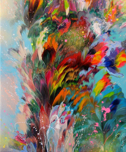 Sunny Flowers by Irini Karpikioti, Painting for Sale on Singulart