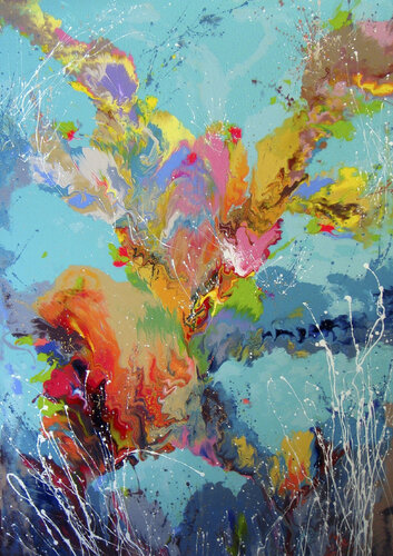 Floral Composition by Irini Karpikioti, Painting for Sale on Singulart