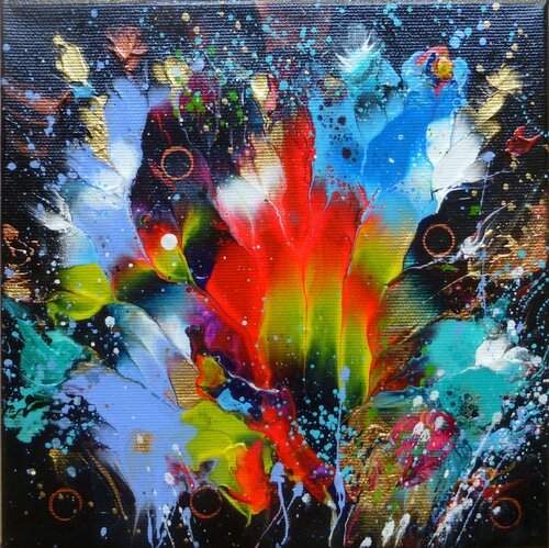 Colorful Flowers by Irini Karpikioti, Painting for Sale on Singulart