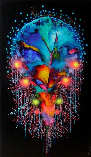 Exotic Sea Blooms by Irini Karpikioti, Painting for Sale on Singulart