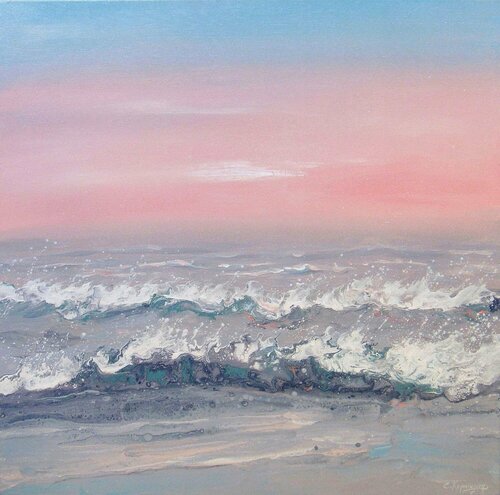 Sea Sunset di Irini Karpikioti, Pittura in vendita su Singulart