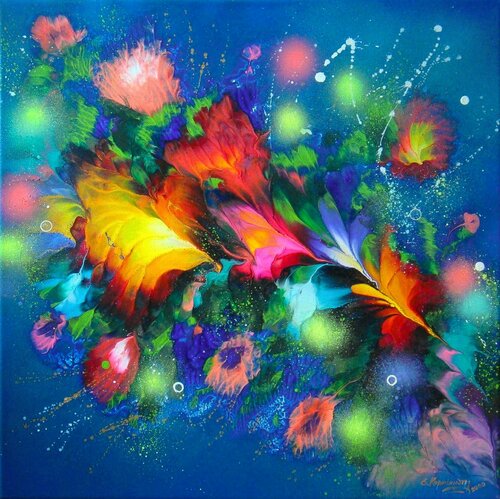 Evening Flowers by Irini Karpikioti, Painting for Sale on Singulart