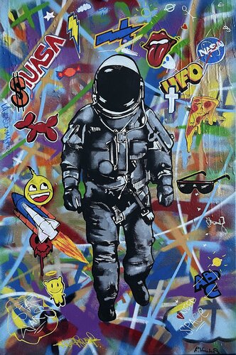 Space Fun van Rinalds Vanadziņš, Schilderij te koop op Singulart