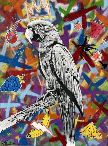 Parrot's Bliss van Rinalds Vanadziņš, Schilderij te koop op Singulart