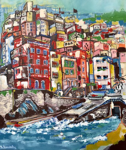 Cliffside Pulse van Rinalds Vanadziņš, Schilderij te koop op Singulart