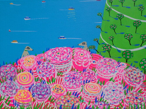 Enjoying The Roses von Katrina Avotina, Malerei kaufen auf Singulart