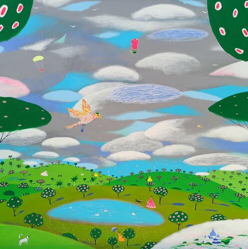 The Change Of Seasons van Katrina Avotina, Schilderij te koop op Singulart