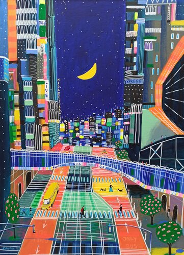 Downtown Skyline van Katrina Avotina, Schilderij te koop op Singulart