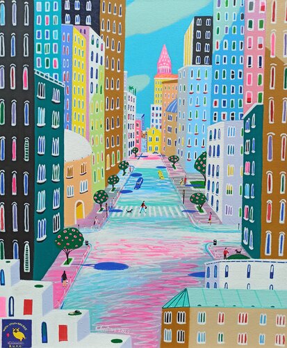 When The City Comes Alive van Katrina Avotina, Schilderij te koop op Singulart