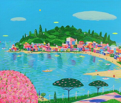 Beyond The Blue van Katrina Avotina, Schilderij te koop op Singulart