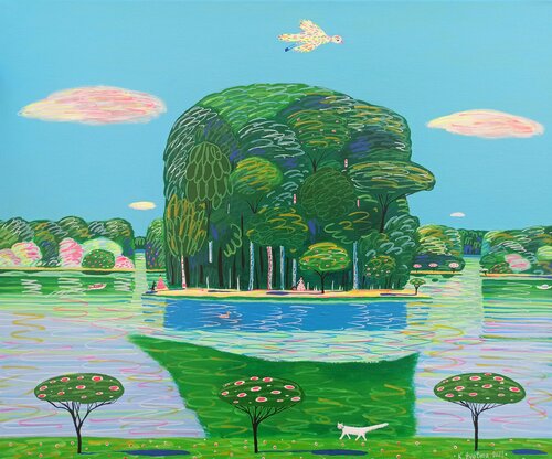 Tranquil Oasis van Katrina Avotina, Schilderij te koop op Singulart