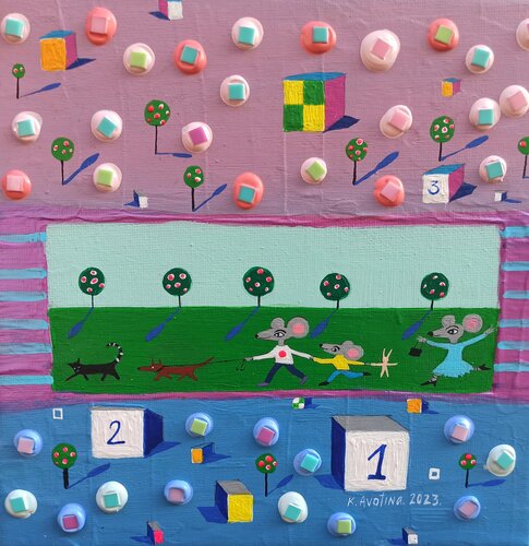 Don't Get Behind! van Katrina Avotina, Schilderij te koop op Singulart