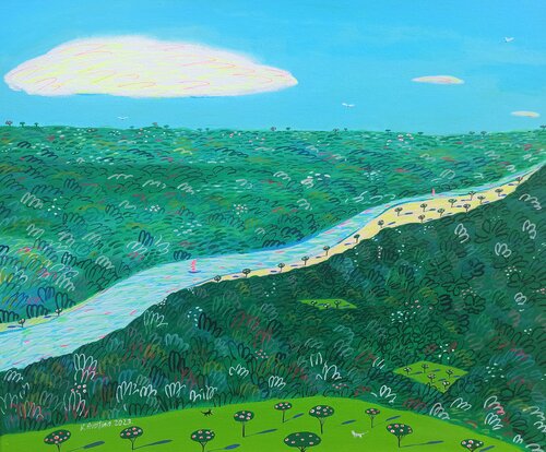 Whispering Woods van Katrina Avotina, Schilderij te koop op Singulart