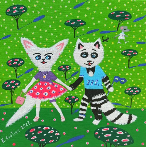 The First Rendez-Vous by Katrina Avotina, Painting for Sale on Singulart