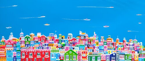 Radiance Of The Mediterranean van Katrina Avotina, Schilderij te koop op Singulart