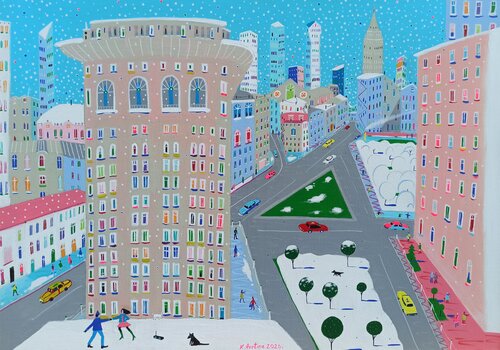 Dancing Where The Snow Can See di Katrina Avotina, Pittura in vendita su Singulart