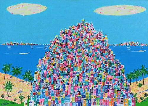 The Harbour Of Hidden Dreams van Katrina Avotina, Schilderij te koop op Singulart