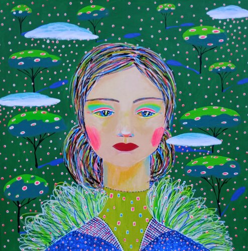 Echoes Of The Earth van Katrina Avotina, Schilderij te koop op Singulart