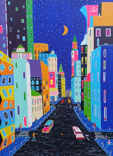 Let's Live The Night! di Katrina Avotina, Pittura in vendita su Singulart