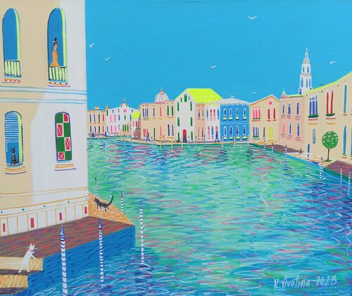 Your Guide In Venice di Katrina Avotina, Pittura in vendita su Singulart