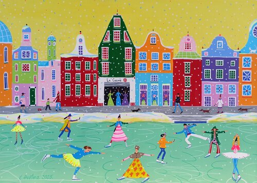 Once Upon A Time In Amsterdam di Katrina Avotina, Pittura in vendita su Singulart