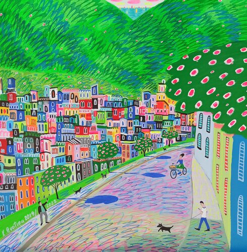 Modern Day Vibes di Katrina Avotina, Pittura in vendita su Singulart