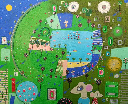 Take It Easy di Katrina Avotina, Pittura in vendita su Singulart