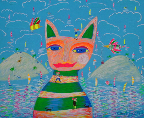 Mighty Emperor Leonardo DaFuzzu di Katrina Avotina, Pittura in vendita su Singulart