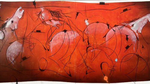 Caballos teatrales par Fernando Suárez Escobar, Peinture en vente sur Singulart