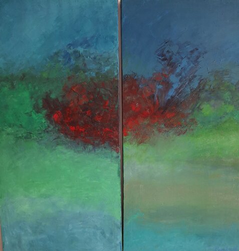 L'éveil des sens, dyptique par Eliane Ypersiel, Peinture en vente sur Singulart