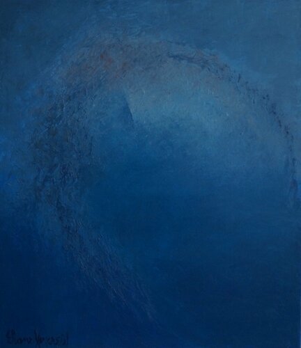 La valse des mots bleu by Eliane Ypersiel, Painting for Sale on Singulart