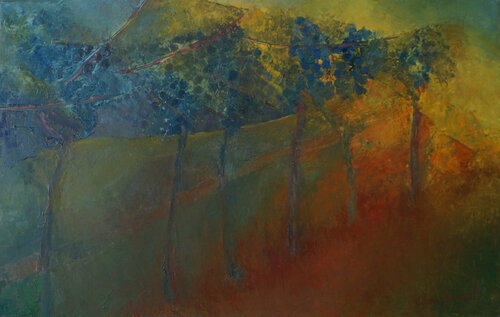 Le temps des vendanges van Eliane Ypersiel, Schilderij te koop op Singulart
