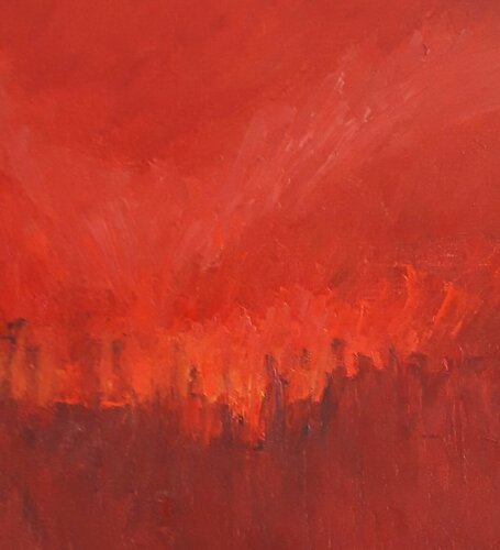 En soirée,  palabres africaines van Eliane Ypersiel, Schilderij te koop op Singulart