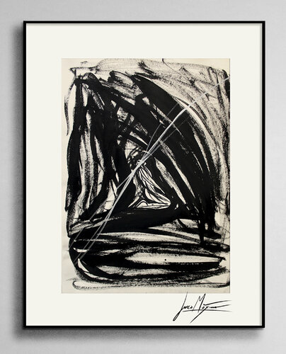 Sketch n19 – Screaming Without Sound (Original Drawing – Hand Painted 1/1) van Juca Maximo, Tekening te koop op Singulart