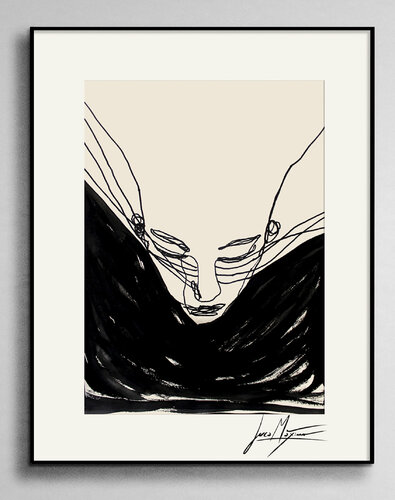 Sketch n24 – Thinking Too Loud (Original Drawing – Hand Painted 1/1) par Juca Maximo, Dessin en vente sur Singulart