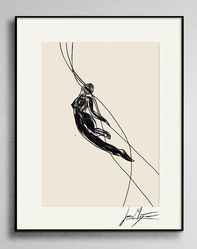 Sketch n22 – The Lightest She Ever Felt (Original Drawing – Hand Painted 1/1) par Juca Maximo, Dessin en vente sur Singulart