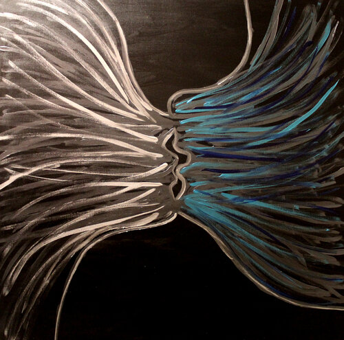 Gravity XX – Magnetic Souls (Original Series – Hand Painted) di Juca Maximo, Pittura in vendita su Singulart