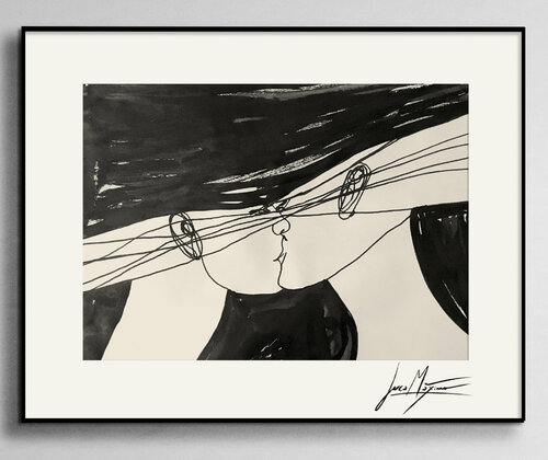 Sketch n1 – The Breath Before the Storm (Original Drawing – Hand Painted 1/1) de Juca Maximo, Dibujo a la venta en Singulart