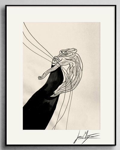 Sketch n18 – The Climb Became Her Rest (Original Drawing – Hand Painted 1/1) von Juca Maximo, Zeichnungen kaufen auf Singulart