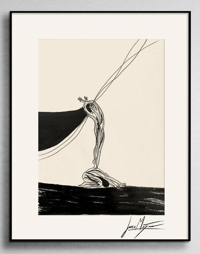 Sketch n17 – She Carried What I Couldn’t (Original Drawing – Hand Painted 1/1) de Juca Maximo, Dibujo a la venta en Singulart