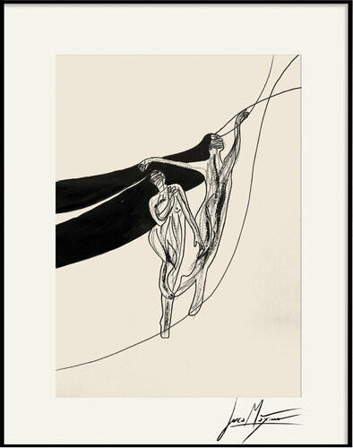 Sketch n13 – The Weight Between Us (Original Drawing – Hand Painted 1/1) von Juca Maximo, Zeichnungen kaufen auf Singulart