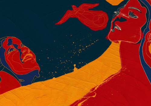 Liber I – The Breath That Sets Her Free – (Limited Edition 2/9 – Work painted by hand) di Juca Maximo, Pittura in vendita su Singulart