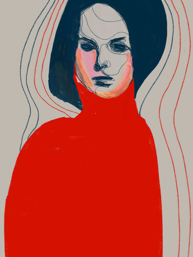 Portrait Colors I — She Wears Her Silence (Limited Edition 1/9, Only 9 Worldwide) de Juca Maximo, Pintura a la venta en Singulart