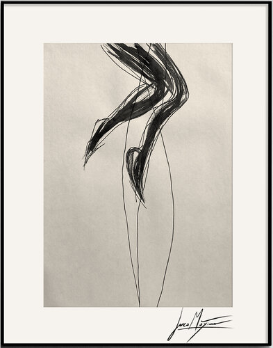 Sketch n27 — Her Next Step (Unique Original Drawing, 1/1) par Juca Maximo, Dessin en vente sur Singulart